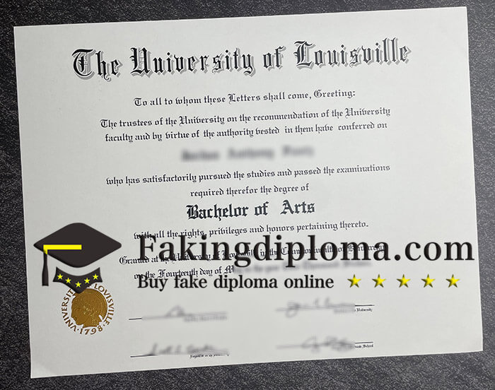 Buy University of Louisville diploma, fake University of Louisville degree.