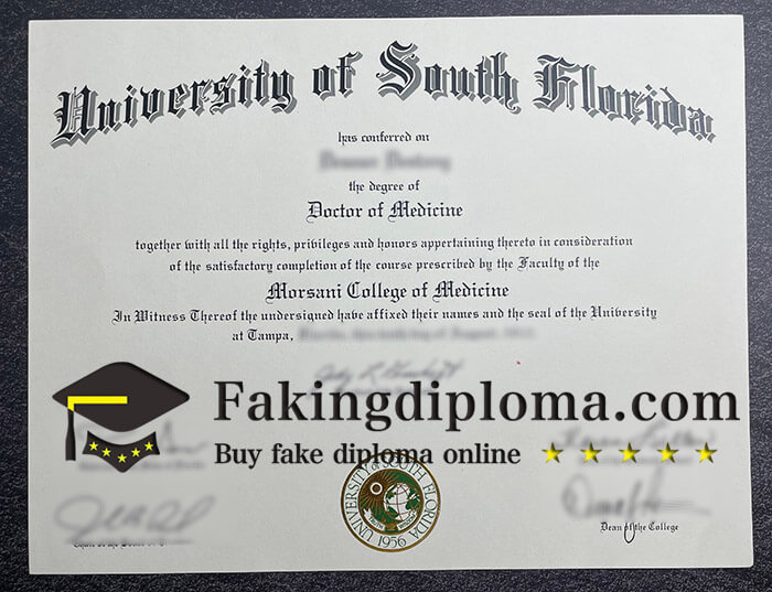 Buy University of South Florida diploma, buy fake degree online.