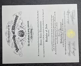 Order University of Missouri Fake Diploma Online Now