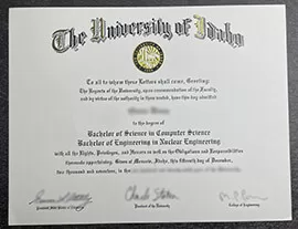 Genuine-Looking University of Idaho Fake Diploma Available