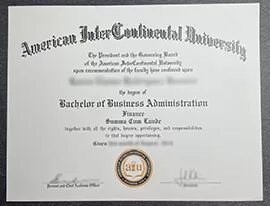 Buy AIU Degree, American InterContinental University diploma.