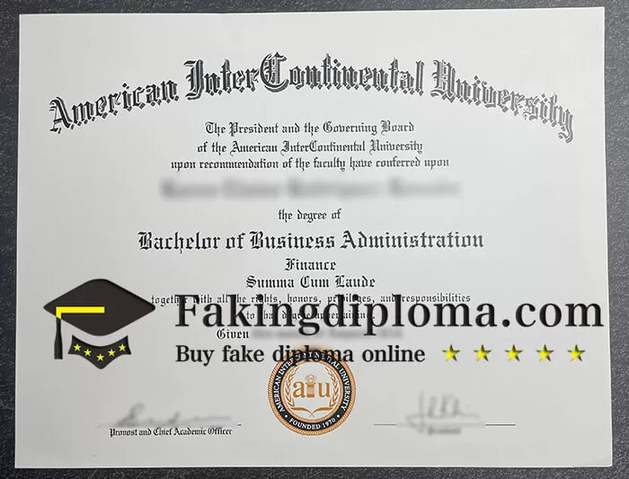 Buy American Intercontinental University diploma, order AIU fake degree.