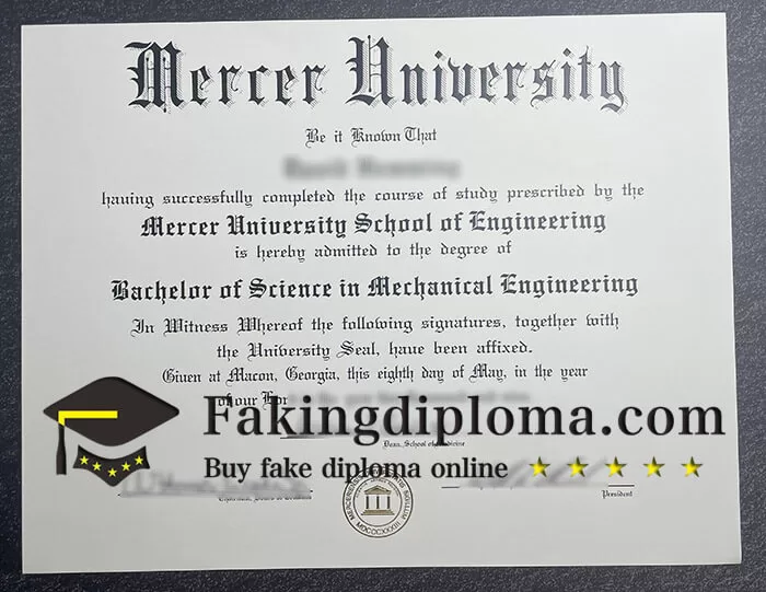 Buy Mercer University diploma.