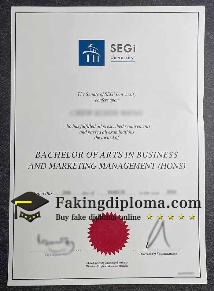Order SEGI University diploma, buy SEGI University fake degree.