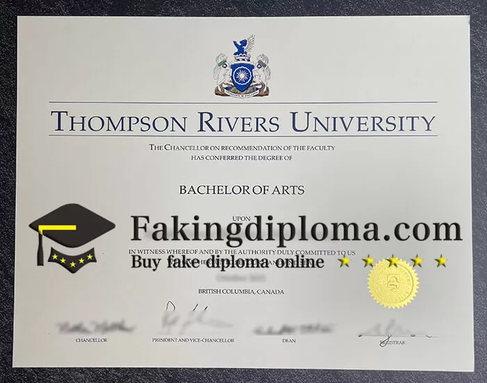 Buy Thompson Rivers University diploma, buy TRU fake degree online.