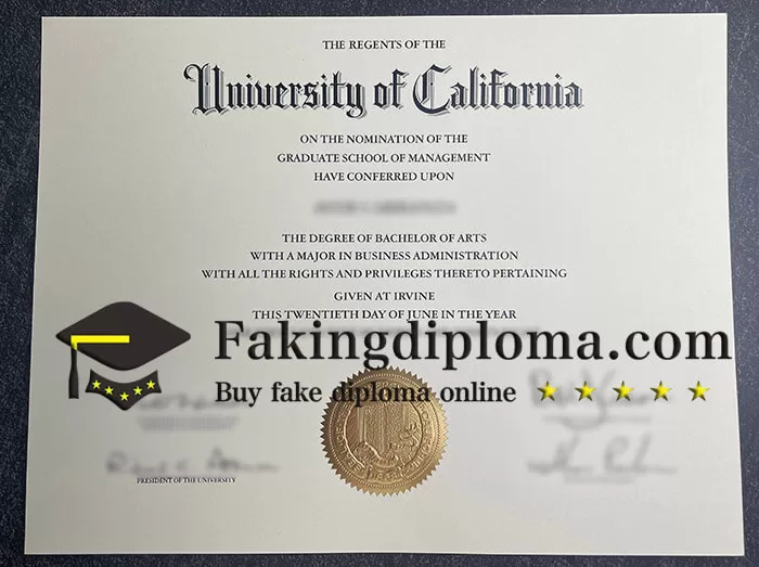 University of California at Irvine diploma, buy fake UC Irvine degree online.
