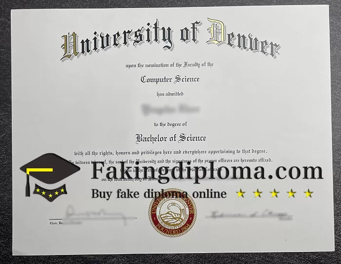 Order University of Denver diploma, fake University of Denver degree sample