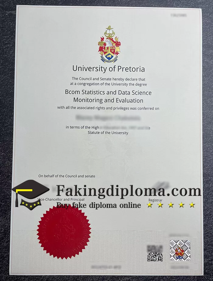 Order University of Pretoria diploma
