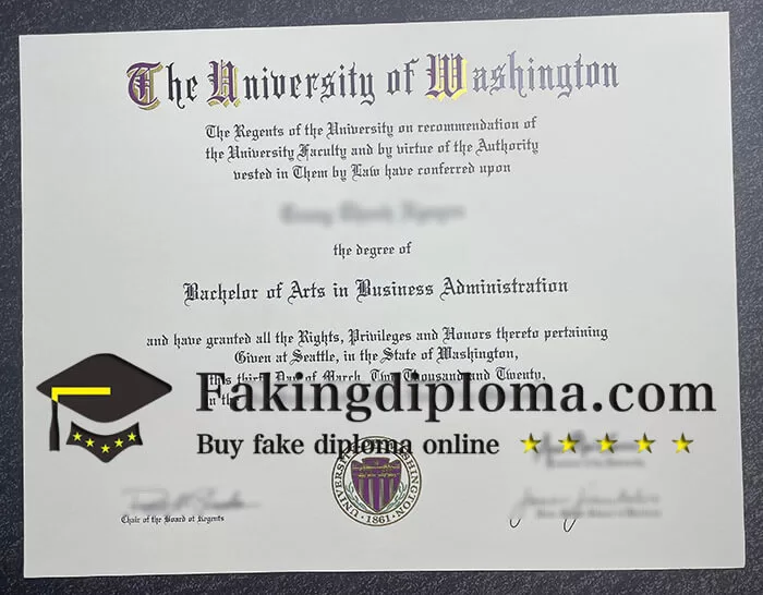 fake University of Washington diploma,