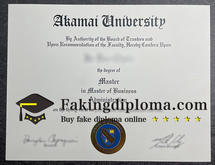 fake akamai university diploma