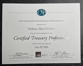Where to order Certified Treasury Professional Certificate?