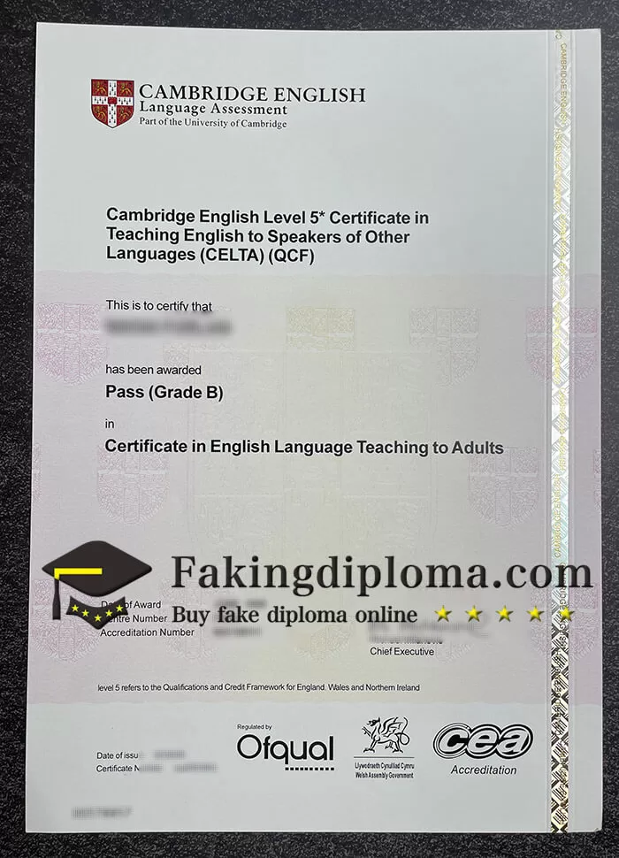 Celta level 5 certificate