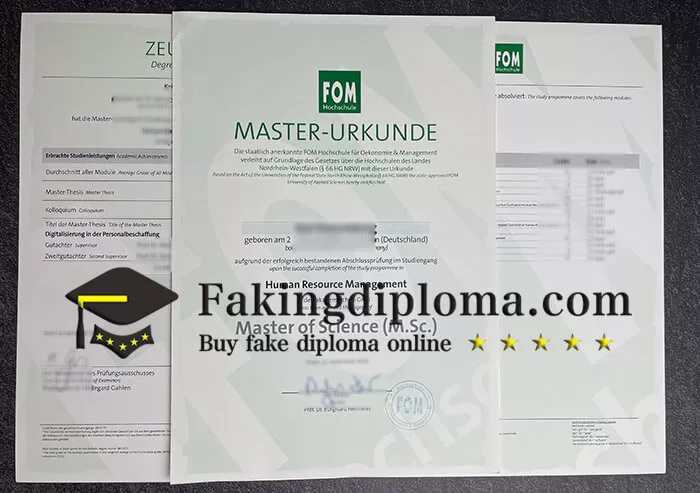 Buy FOM Hochschule diploma.