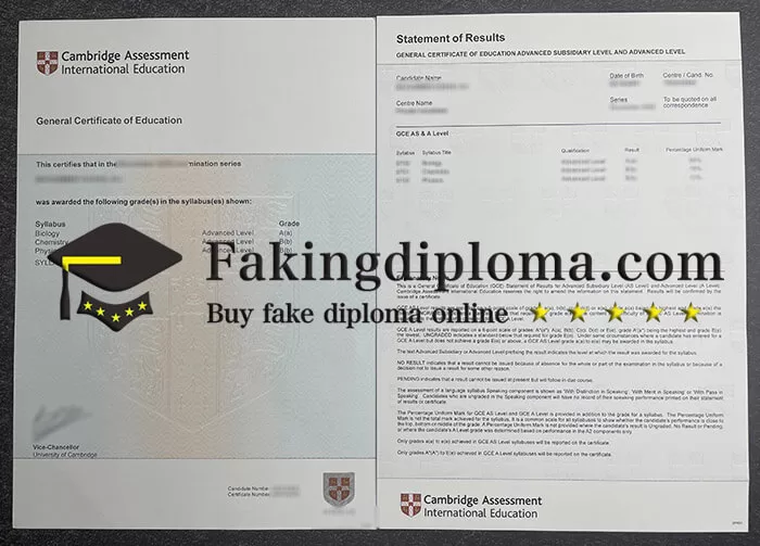 where to buy GCE certificate and transcript?