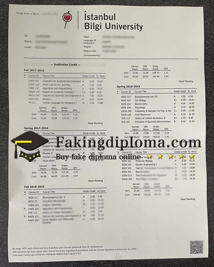 Buy Bilgi University diploma, order Bilgi University transcript