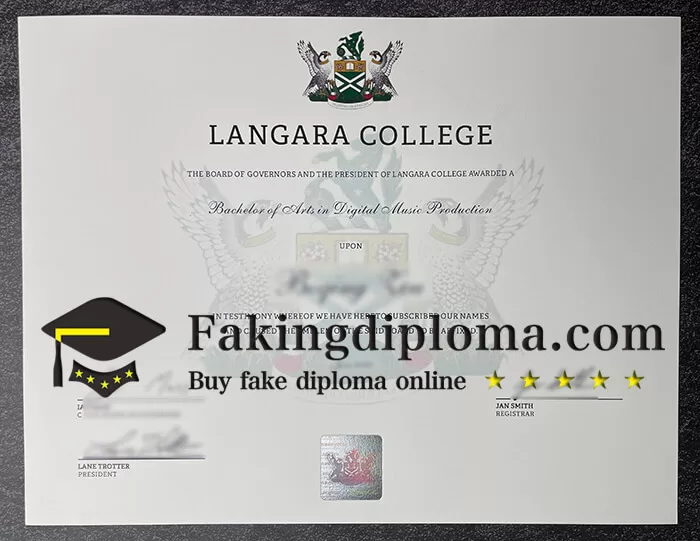 Buy Langara College diploma, fake Langara College certificate
