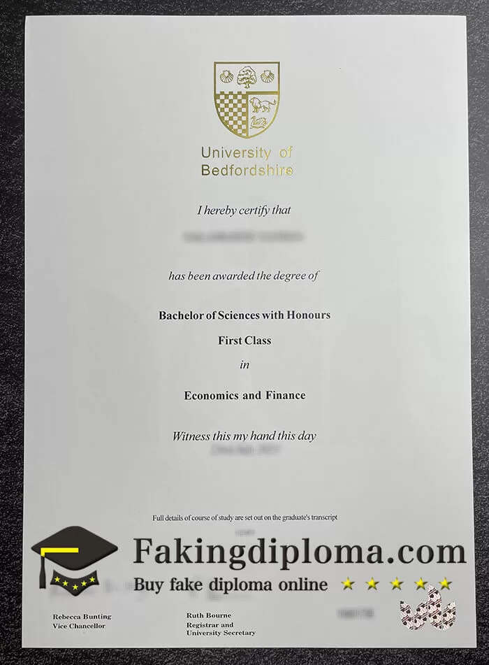 Buy University of Bedfordshire diploma