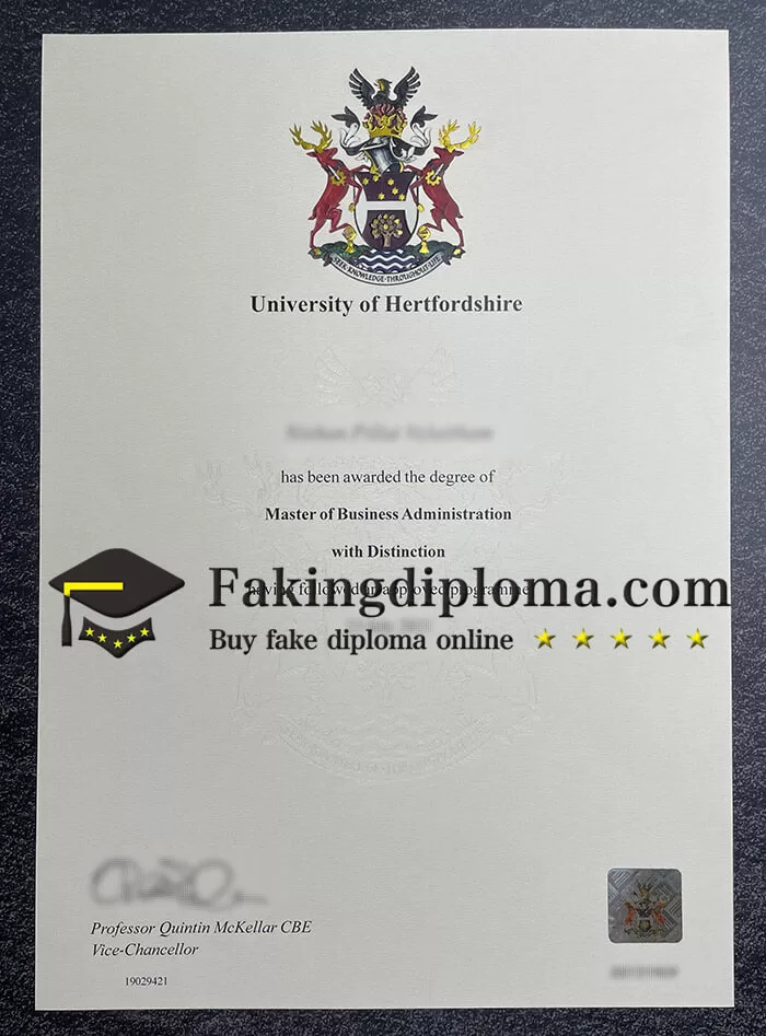 Where to order University of Hertfordshire diploma?
