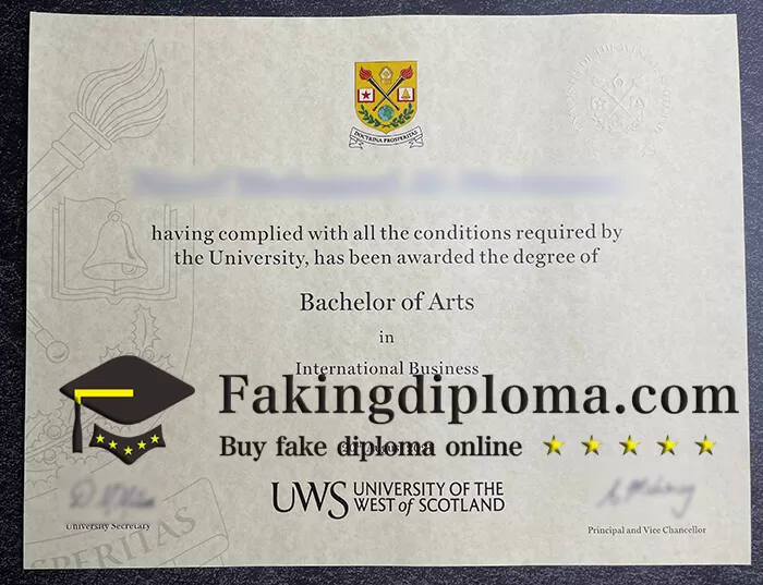 Buy UWS fake diploma, buy fake degree online.