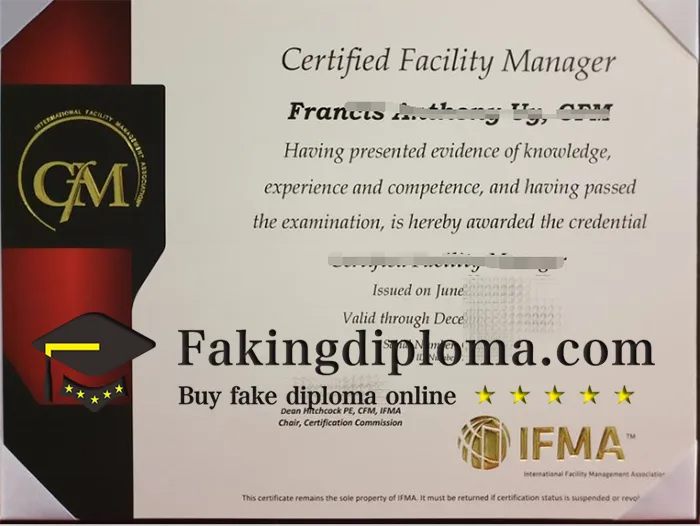 Where to buy Certified Facility Manager certificate? buy CFM fake degree online.