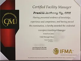 How to obtain Certified Facility Manager certificate?