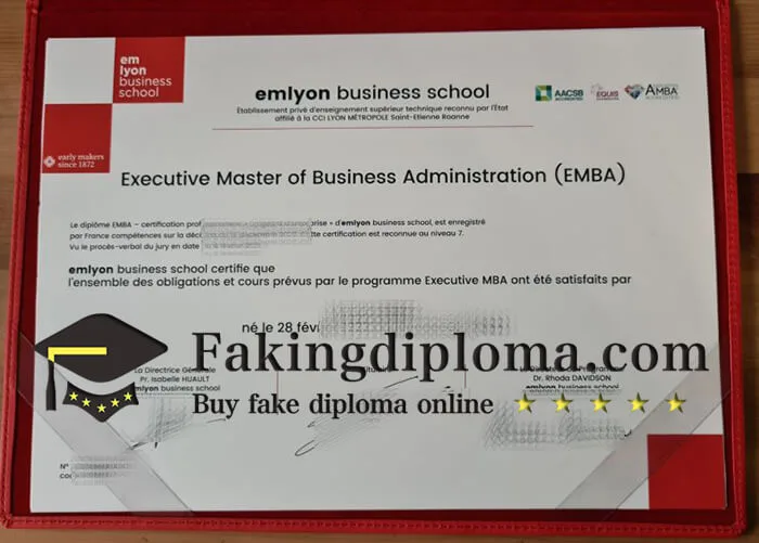 fake Emlyon Business School diploma, buy EBS fake degree online.