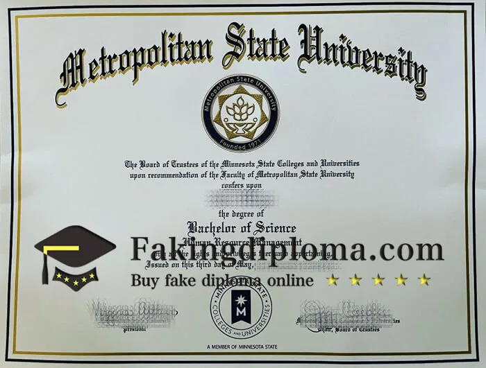 Make Metropolitan State University diploma, buy MSU degree online.