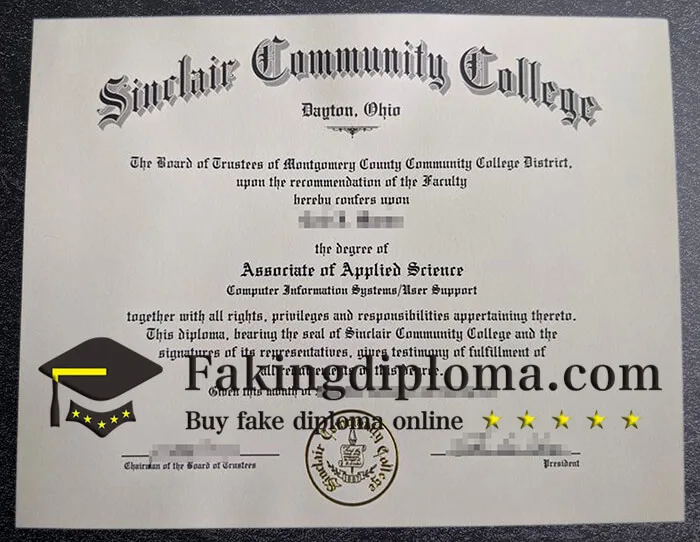 Buy Sinclair Community College diploma, buy SCC fake degree online.
