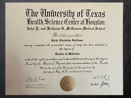 Where to order University of Texas Health Science Center at Houston diploma?