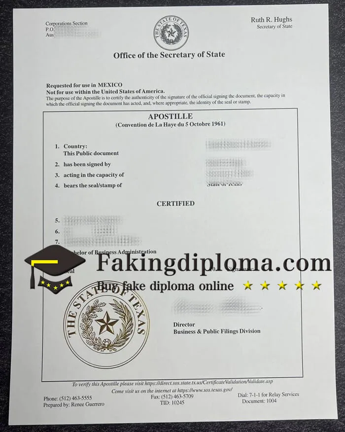 Buy State of Texas Apostille certificate, make State of Texas Apostille certificate.
