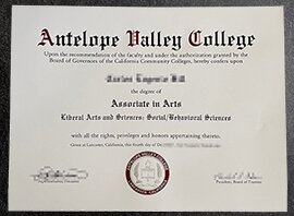 Can I Order Antelope Valley College Fake Diploma?