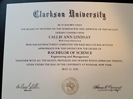 Best place to order a Clarkson University Fake diploma.