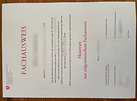 Fachausweis Certificate, Buy fake diploma certificate.