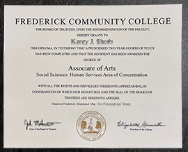 How much to buy Frederick Community College Diploma?