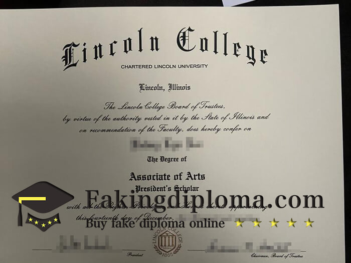 Buy Lincoln College degree online.