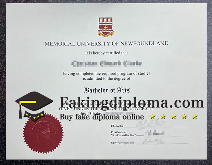 buy Memorial University of Newfoundland degree online.