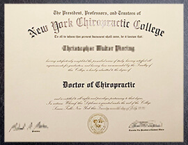 Make a fake New York College of Chiropractic diploma online.