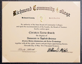 Where to order Richmond Community College Diploma?