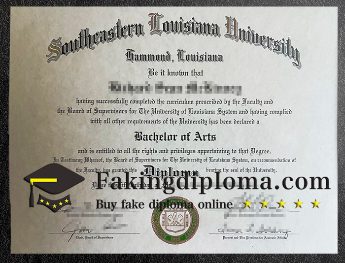 Buy Southeastern Louisiana University diploma online