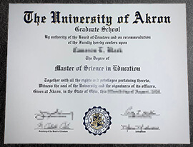 How to quickly order a University of Akron fake diploma?
