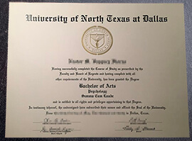 Purchase UT Dallas Fake diploma online.
