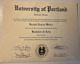 2023 Lateat Version University of Portland fake diploma.