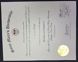 What’s the leadtime to make Saint Mary’s University diploma?