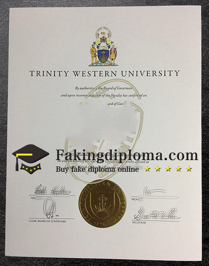 Buy Trinity Western University diploma, order TWU fake degree online.