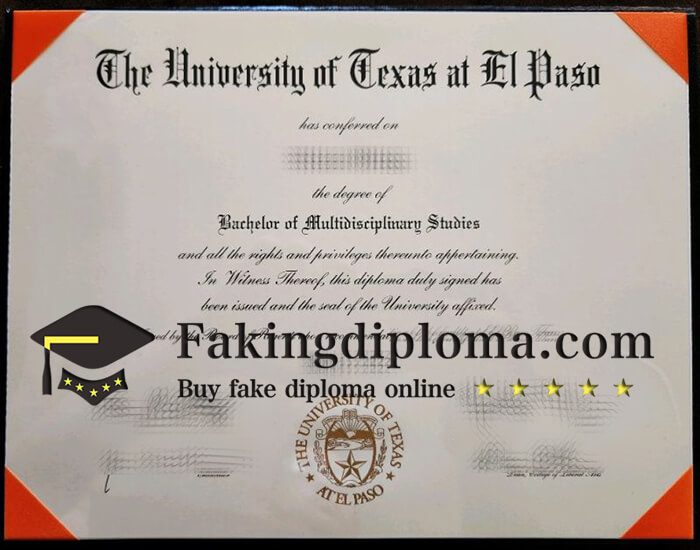 Buy University of Texas at El Paso diploma, buy fake degree online.