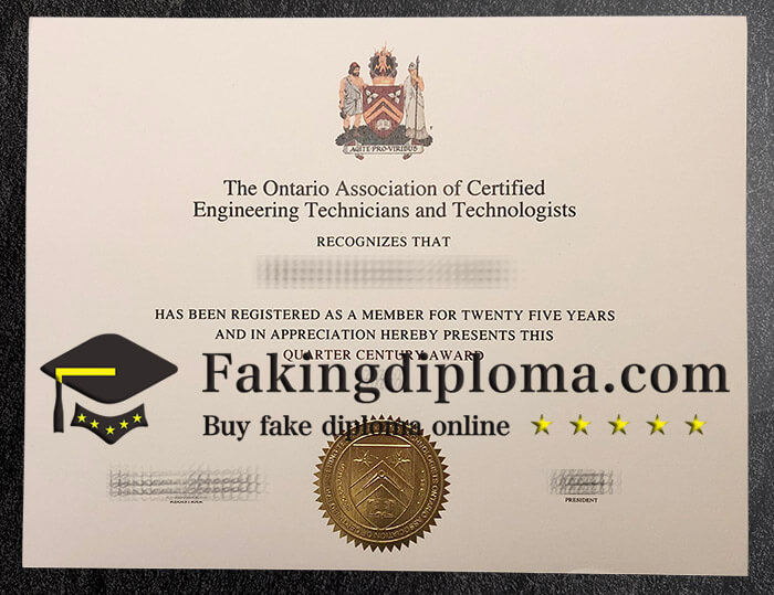 Buy OACETT certificate, Can I buy OACETT fake certificate?