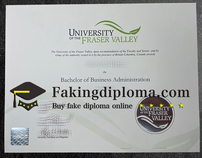 Order University of the Fraser Valley diploma, buy fake UFV degree online.
