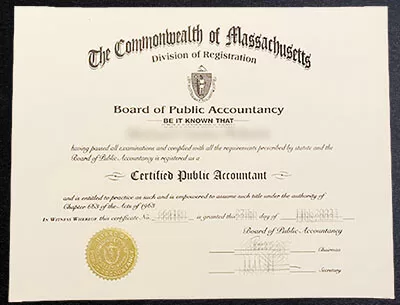 How to Order Commonwealth of Massachusetts CPA certificate?