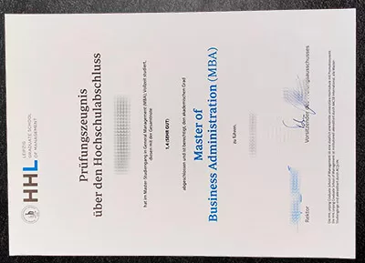 order HHL Leipzig Graduate School of Management diploma