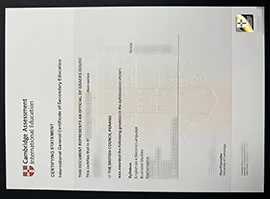 Look, the latest version of Cambridge IGCSE certificate
